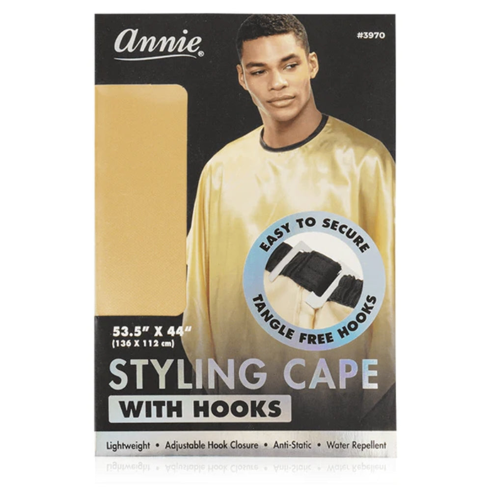 Annie Gold Styling Cape with Adjustable Hooks