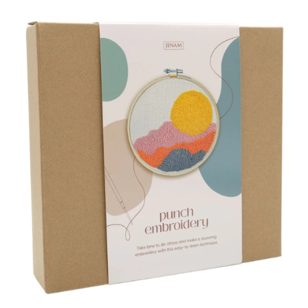 Rituals Punch Embroidery - Bamboo Ring, Plastic Needle Pen, Threader, Several Yarns & Fabric Sheet