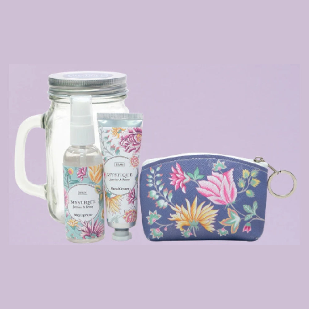 Mystique Petite Perfection - 60ml Body Spritzer, 30ml Hand Cream & Coin Purse (10 x 7cm)