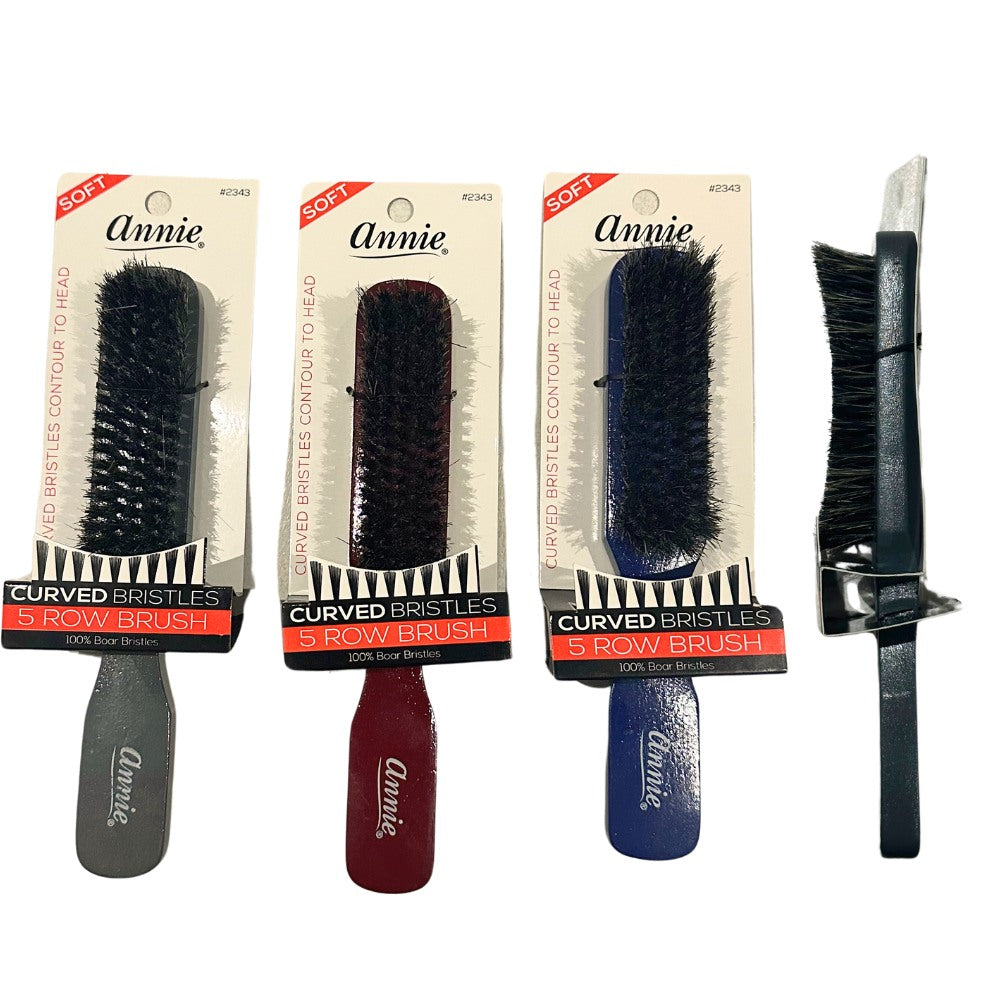 Annie Curved 5-Row Brush - Assorted Colours
