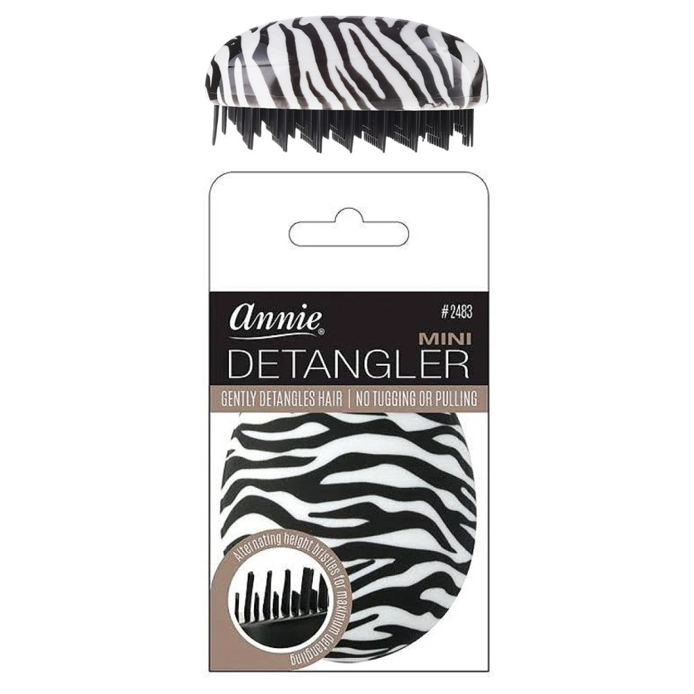 Annie Mini Detangler Brush - Zebra Print
