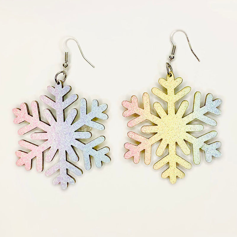Glitter Snowflake Earrings