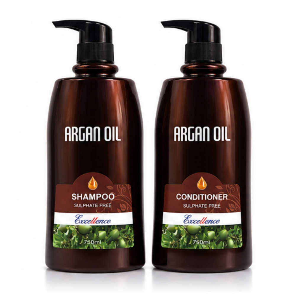 Excellence Argan Oil Sulphate Free Shampoo & Conditioner Twin Pack 750ml (2 x 750ml)