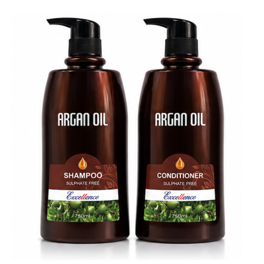 Excellence Argan Oil Sulphate Free Shampoo & Conditioner Twin Pack 750ml (2 x 750ml)