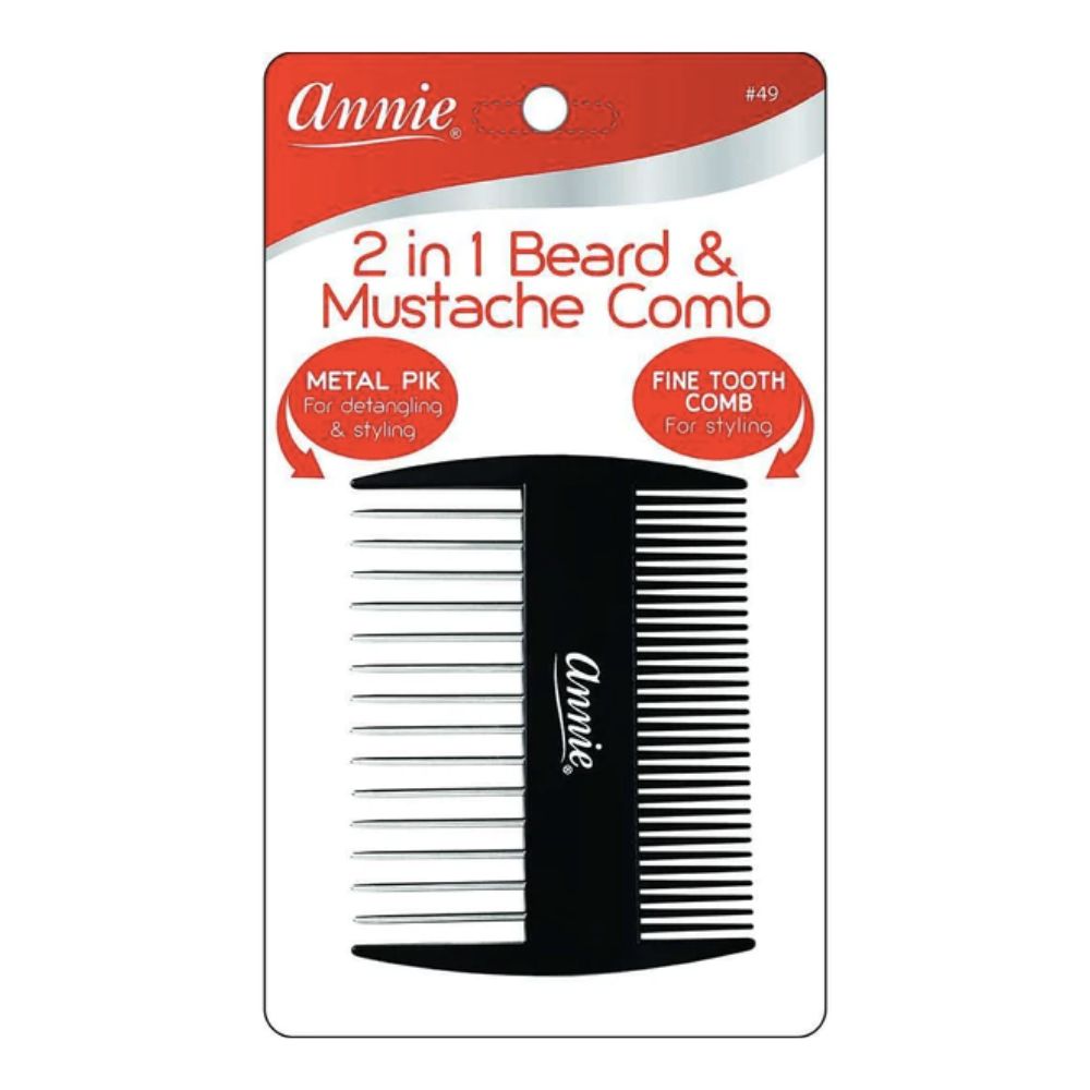 Annie 2 in 1 Beard and Mustache Comb