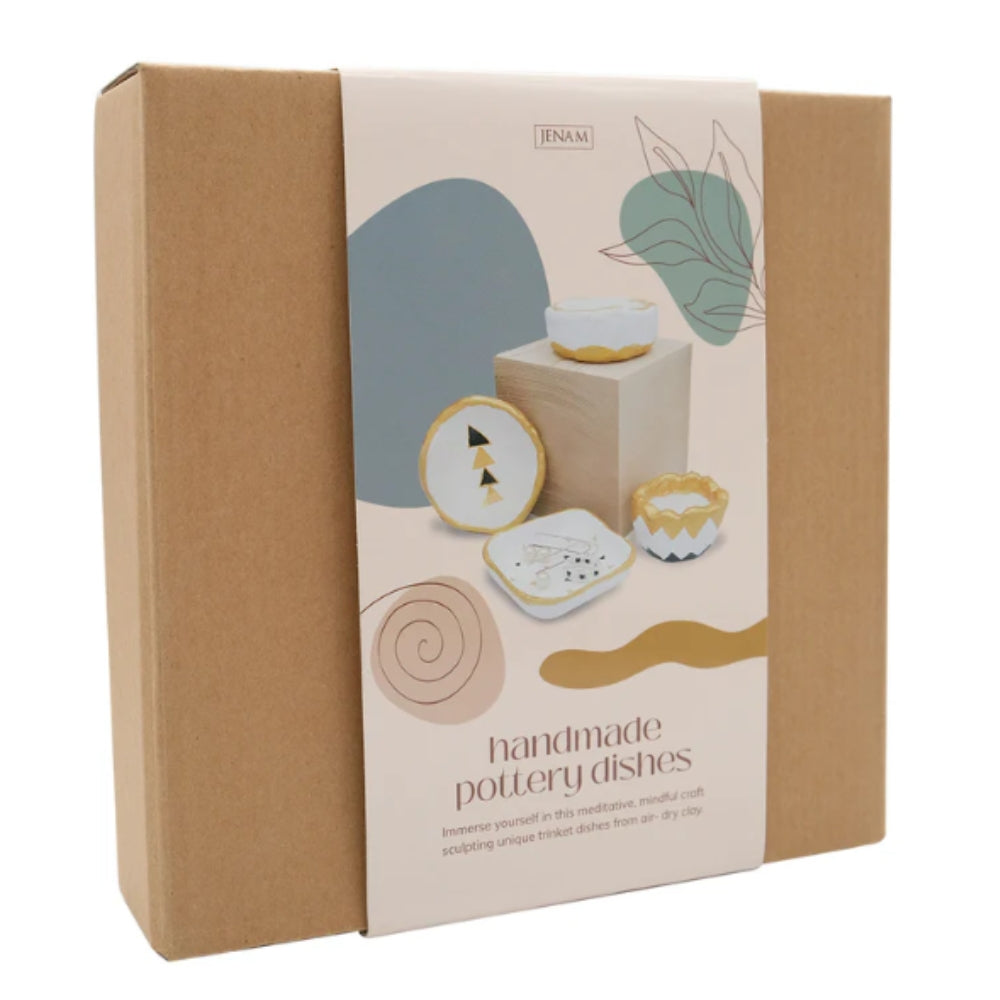 Rituals Handmade Pottery Dishes - 500g Air Dry Clay,  4 Paint Pots & 2 Paint Brushes