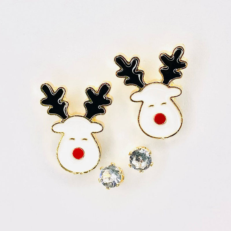 2 pairs Christmas Stud Earrings