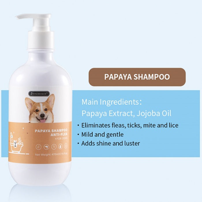 Papaya Anti-Flea Dog Shampoo-470ml
