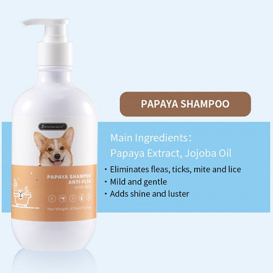 Papaya Anti-Flea Dog Shampoo-470ml